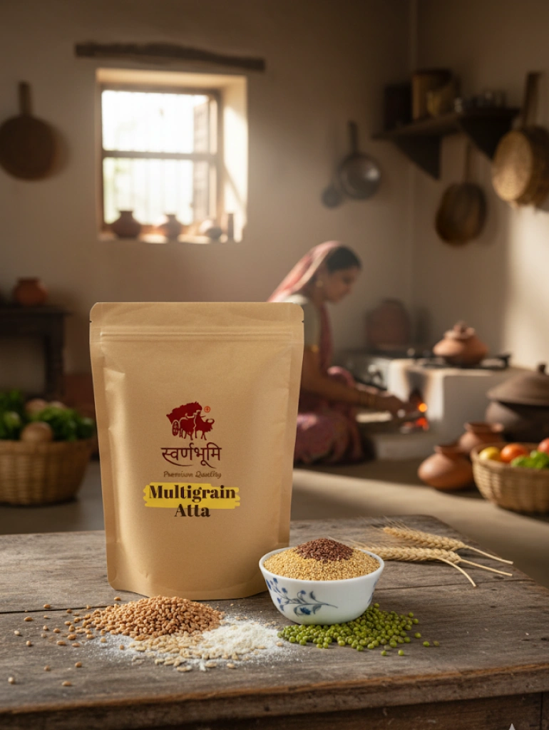 Swarnbhoomi Atta - Happy customer holding product